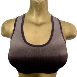Seamless Gradient Black and Gray SPORTS BRA Size Medium